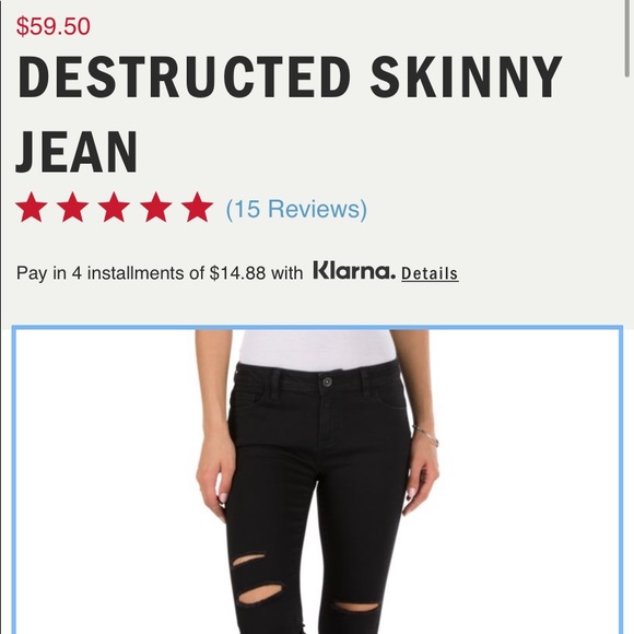 Vans Black Deconstructed Skinny Jeans - Picture 2 of 5